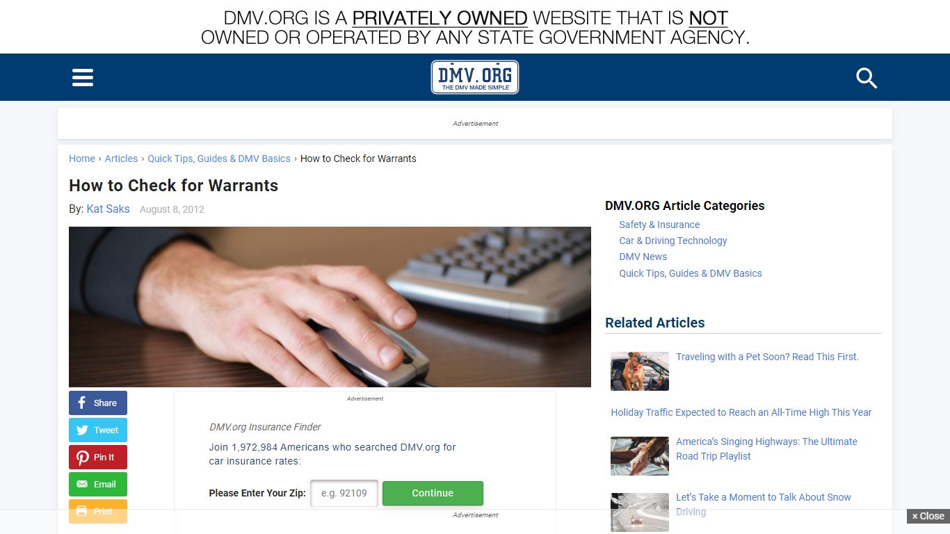 How to Check for Warrants | DMV.ORG