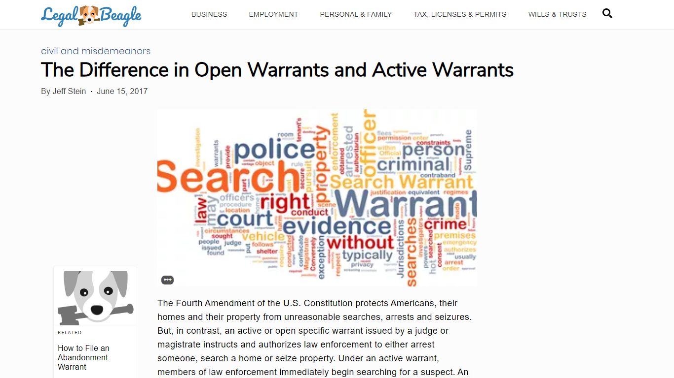 The Difference in Open Warrants and Active Warrants
